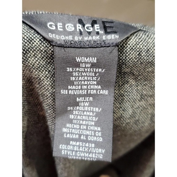 George Women's Solid Gray Polyester & Wool A-Line Casual Skirts Size 18W - Picture 5 of 10